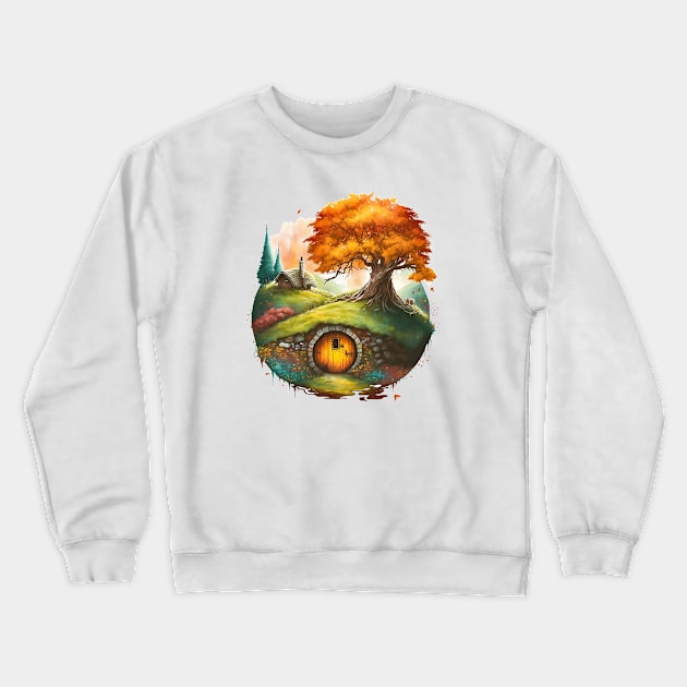 Round Doors in Autumn - Fantasy Crewneck Sweatshirt by Fenay-Designs